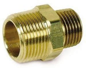PBI Brass Hex Reducing Nipple 1/4x1/2 BSP Male Connector Reducer 1/4 ...