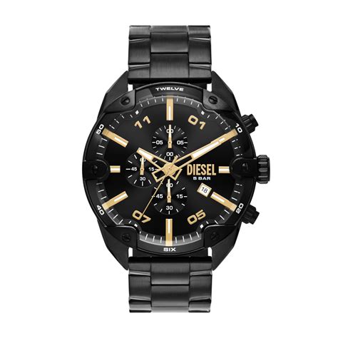 Buy Diesel Stainless Steel Analog Black Dial Men Watch-Dz4644, Black ...