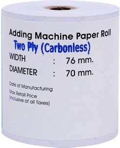 globe Thermal Paper Roll used for Billing adding machines (76mm X 70mm ...