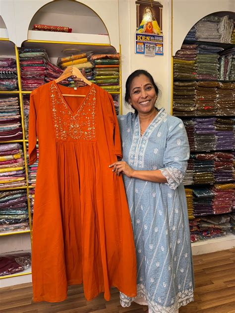 Orange Ready to wear Kurthi – Manya Clothing