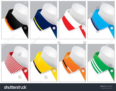 8 Collars Polo Shirt Designs Decoration Stock Vector (Royalty Free ...