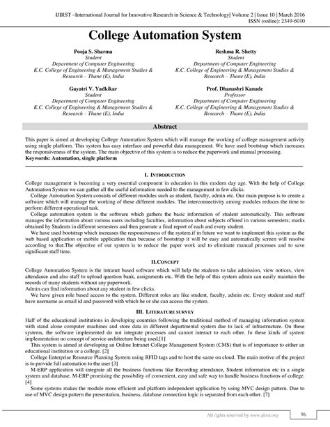 College Automation System - IJIRST – International Journal for ...