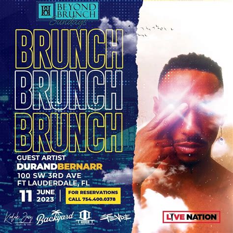 Beyond Brunch with a special performance by Durand Bernarr - Events ...