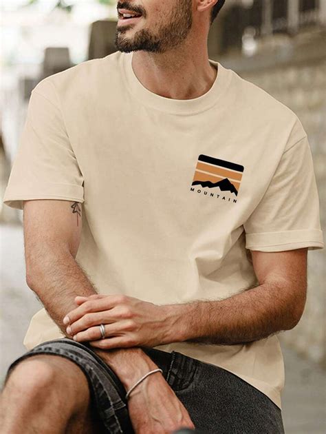 Men Mountain & Letter Graphic Tee | SHEIN USA