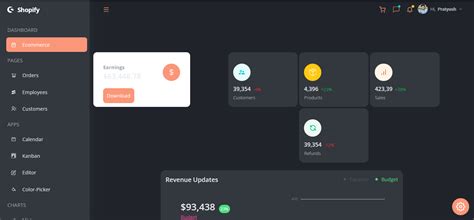 Admin Dashboard CodePen 的图像结果
