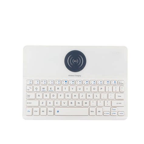 无线蓝牙键盘带QI无线充电 钢化玻璃面键盘 2071A_DFY - 无线蓝牙键盘专家 深圳市德丰源科技有限公司
