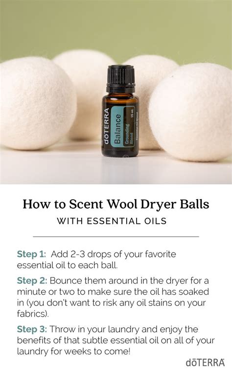 essential oils on wool dryer balls