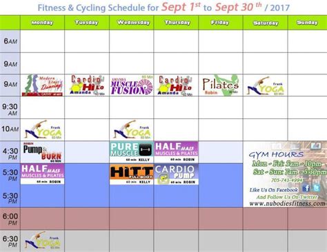 kinsmen group fitness schedule