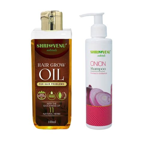 Buy Shri Venu oil & shampoo combo for damaged hair | controls hair fall ...