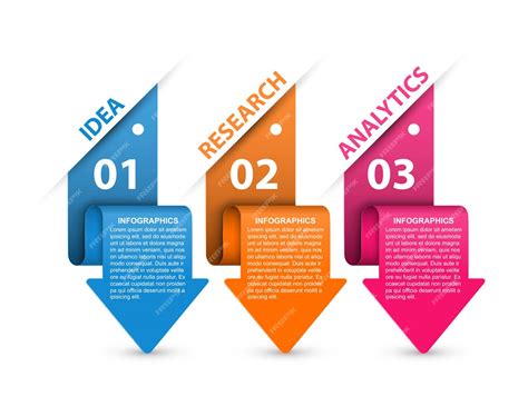 Infographie avec des flèches. Infographie pour des présentations ...