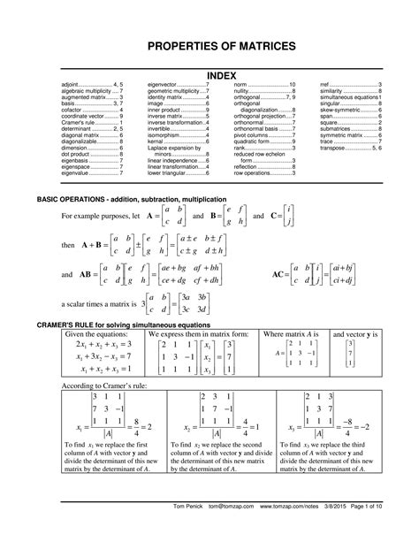 Image result for Matrix Basic Property