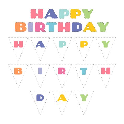 Birthday Banners - 10 Free PDF Printables | Printablee