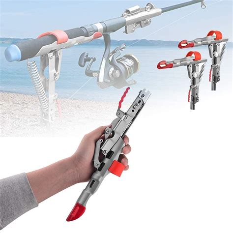 LULUME Stainless Steel Rod Stand - Automatic Spring Fishing Rod Holder ...