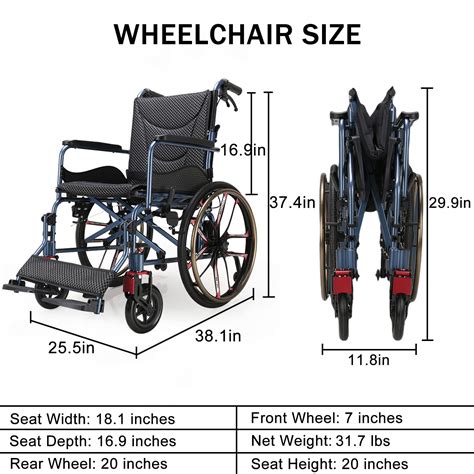 Wheelchair Seat Width Chart