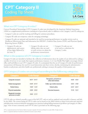 Fillable Online CPT Category II Fax Email Print - pdfFiller