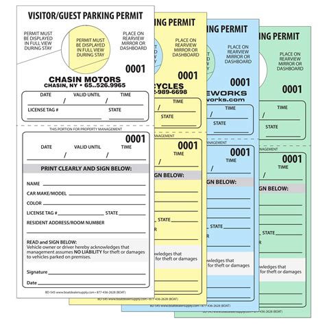 Visitor/Guest Parking Permits - Powersports Dealer Supply