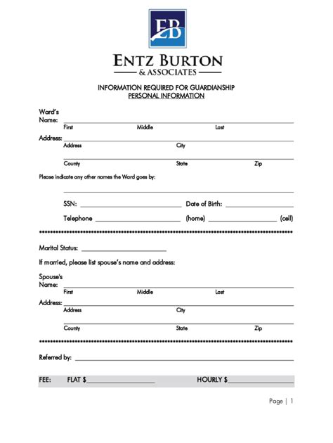 Guardianship Application Form - Blank Fillable Template | Fill Out ...