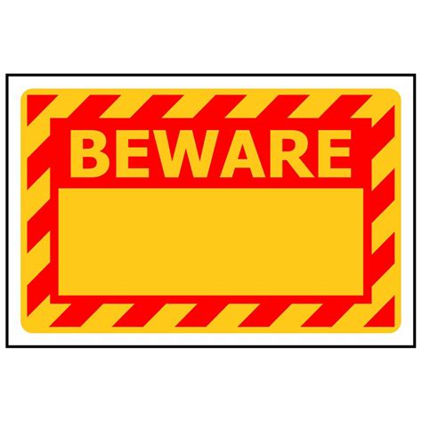 Image result for Beware Notices Sample