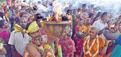 தண்டு மாரியம்மன் கோயில் திருவிழா - அக்னிசட்டி ஏந்தி பக்தர்கள் ஊர்வலம் ...