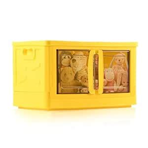 Heart Home Collapsible & Stackable Plastic Storage Box with Lid Wheels ...