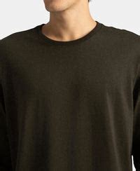 Buy Super Combed Cotton Rich Solid Round Neck Full Sleeve T-Shirt ...