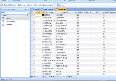 Image result for SQL Programming Code Class Table