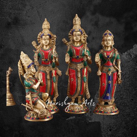 Brass Ram Darbar Statue – Handcrafted Divine Murti