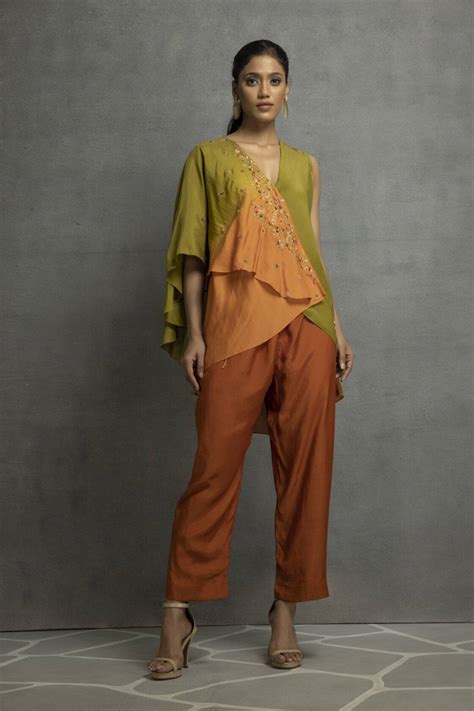 Asymmetrical Ombre Flair Top One Side Single Shoulder – Kahani Lush