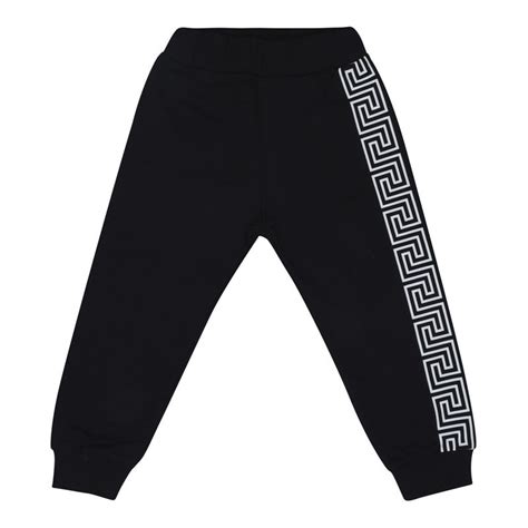 Black Medusa Head Print Cotton Track Pants | Les Petits - Les Petits