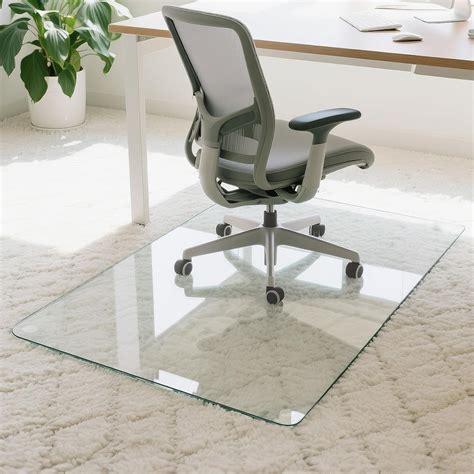 Amazon.com: JAMBALAY 46″×36″ Tempered Glass Floor Mat, Heavy Duty Glass ...