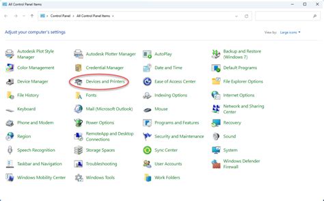Device and Printer Panel 的图像结果