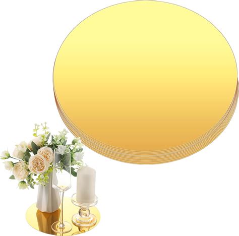 Thyle 10 Inch Acrylic Round Mirrors for Tables Centerpieces Circle ...
