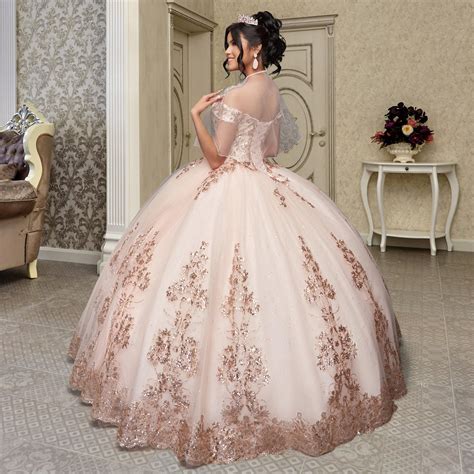 Quinceañera Sample Dress QF110 - Rose Gold / 6 - Sample | Pretty ...