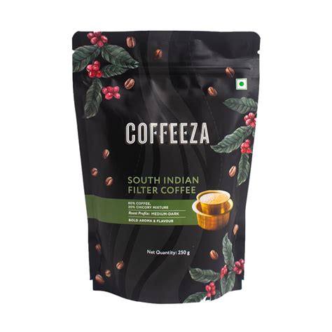 COFFEEZA South Indian Filter Coffee with Chicory 80/20 Blend - Medium ...