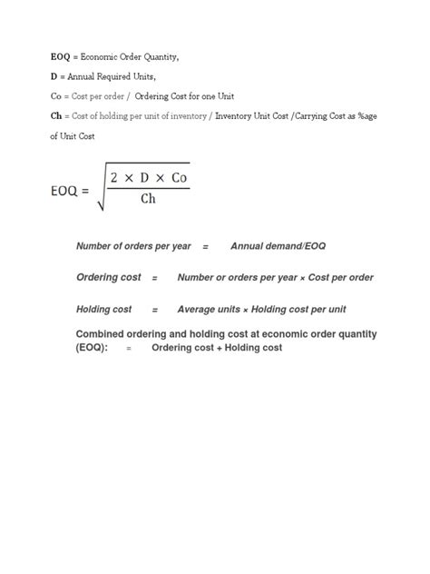 Image result for EOQ Examples and Solutions