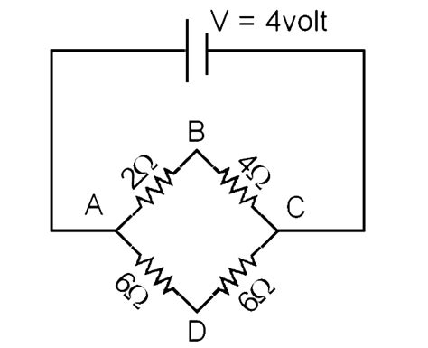 If fig. the difference of potential between (B) and (D) is