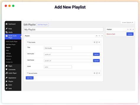 Image result for HTML5 Audio Player Code