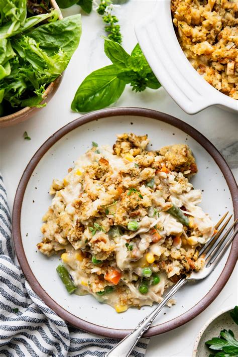 Dump-and-Bake Turkey and Stuffing Casserole - The Seasoned Mom