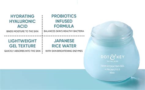 Buy Dot & Key 72 HR HYDRATING GEL + PROBIOTICS, with Hyaluronic Acid ...