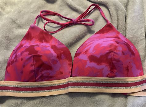 Hula Honey Pink Swimsuit Top Womens Juniors Tie-Dye B… - Gem