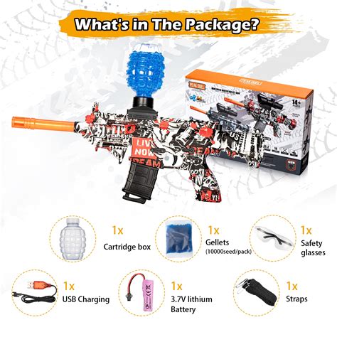 Buy Gel Splatter Ball Blaster Gel Gun Electric M416 Gel Ball Water Bead ...