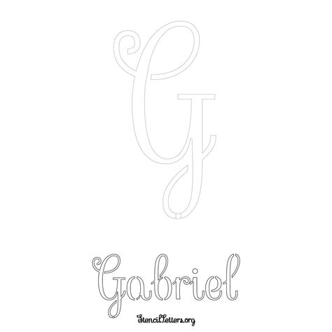 Gabriel Free Printable Name Stencils with 6 Unique Typography Styles ...