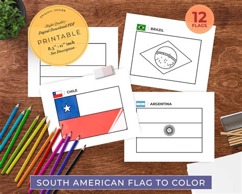 South American Flags Coloring Pages [2025]