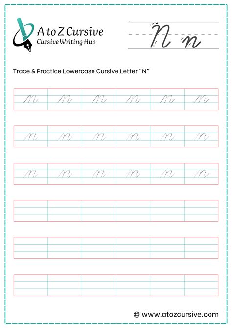 Lowercase N In Cursive
