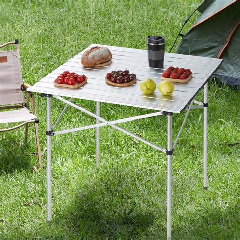 VEVOR Folding Portable Camping Table Aluminum Lightweight Table Picnic ...
