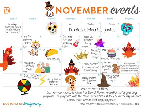 November Event Calendar - Montgomery