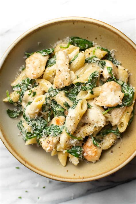 Creamy Chicken Spinach Pasta | Spinach pasta recipes, Creamy chicken ...