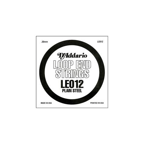 D'Addario LE012 Plain Steel Loop End Single String.012 : Amazon.in ...