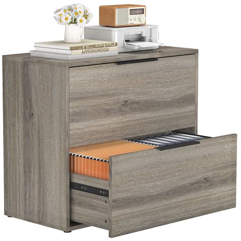 Snapklik.com : FATIGOS Wooden Lateral File Cabinet 2 Drawer, Wood ...