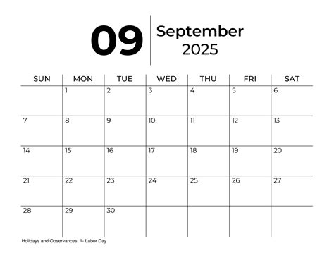 Printable September 2025 Calendar Template Free – Free download and ...